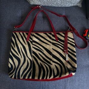 NWOT VERY RARE Vintage Gianni Chiarini real fur leather tote 👜